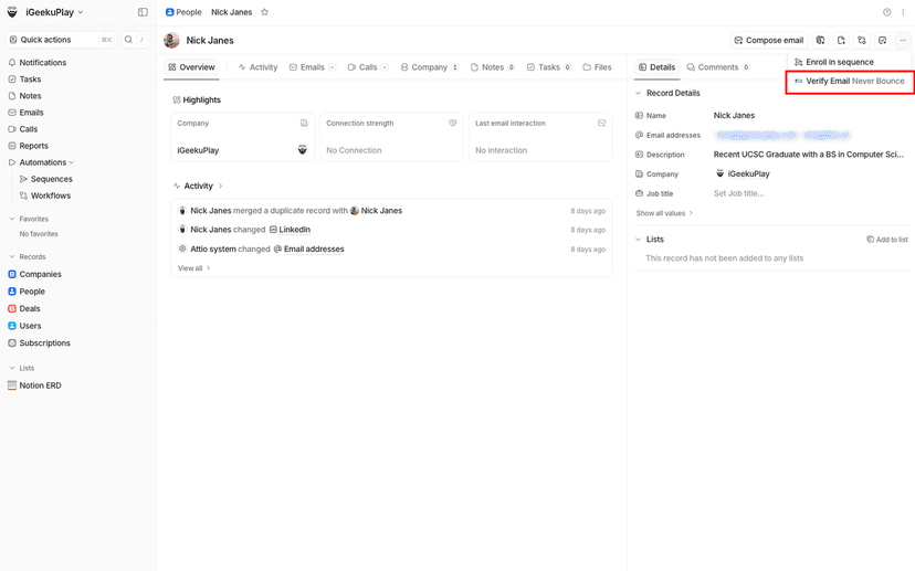 NeverBounce screenshot 1